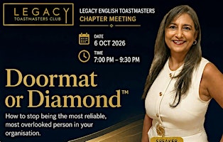 Legacy演讲会十月聚会:嘉宾Rachpal Kaur Tulsi