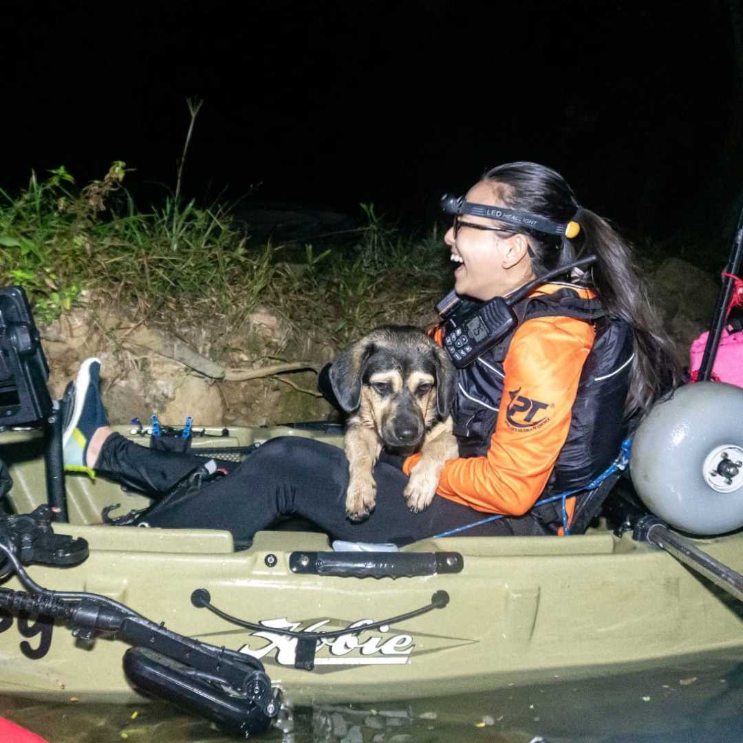 日落与夜间皮划艇海钓