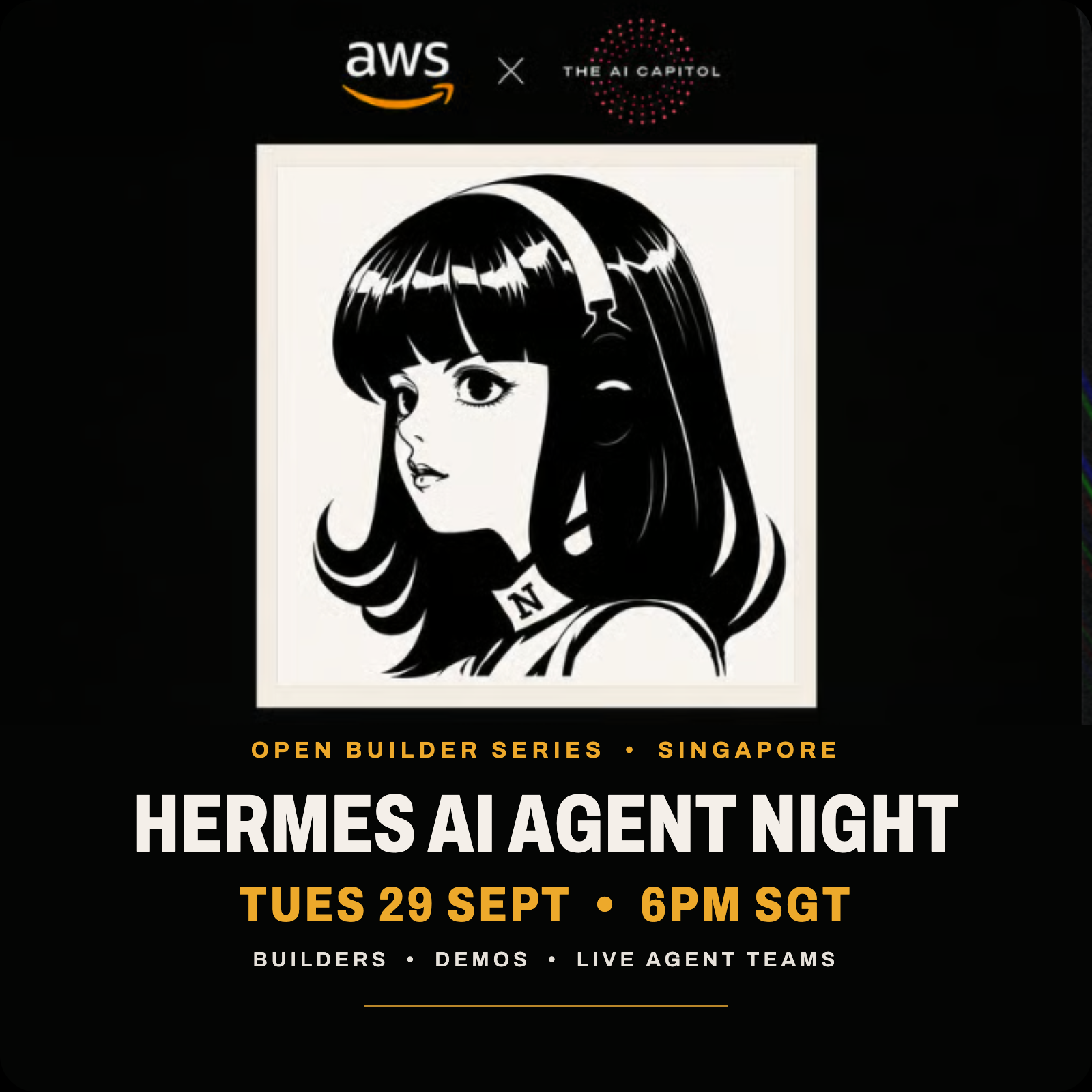 Hermes AI Agent 之夜:AI Capitol × 亚马逊云科技